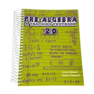 Teaching Textbooks Pre Algebra 2.0 Spiral Bound Test Book Answer Key Homeschool